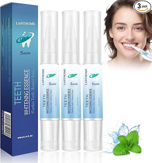 Teeth Whitening Essence Pen - 3pcs, Reduces Yellowing & Cleans Teeth Stains for Family Travel