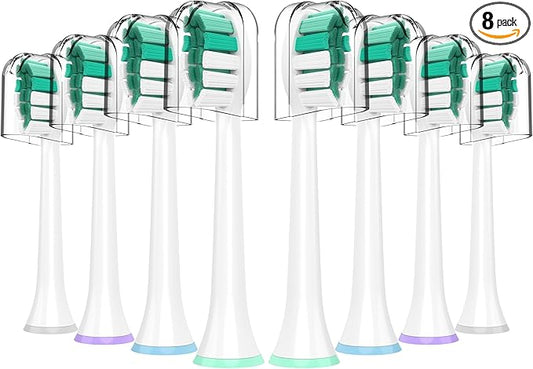 Replacement Toothbrush Heads for Philips Sonicare Replacement Heads, Electric Replacement Brush Head Compatible with Phillips Sonicare Electric Toothbrush, for Philips Sonic Care Brush,8 Pcs
