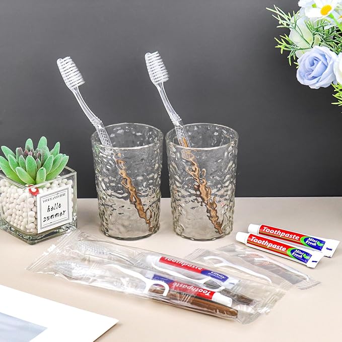100pcs Disposable Toothbrushes with Toothpaste Floss Individually Wrapped, Disposable Toothbrush Bulk, 10g Toothpaste, Dental Floss Pick, Bulk Toothbrush Kit for Homeless,Airbnb,Hotel,Guest
