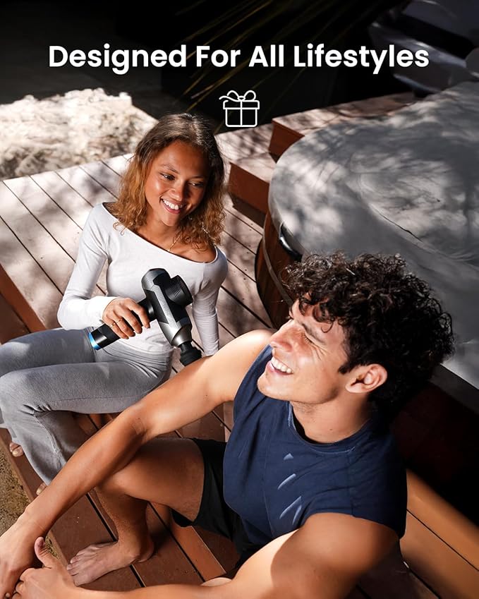 RENPHO Massage Gun Deep Tissue FSA Eligible HSA, Valentines Birthday Gifts for Women Men, 6-12mm Adjustable Amplitude Professional Muscle Massage, Back Massager for Athletes