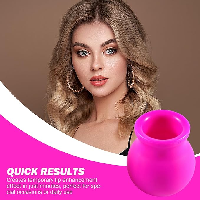 Lip Plumper, 2Pcs Lip Plumper Device, Soft Silicone Tool, Clean & Massage Facial Cleansing Brush, Multi-Use Face Care for Women