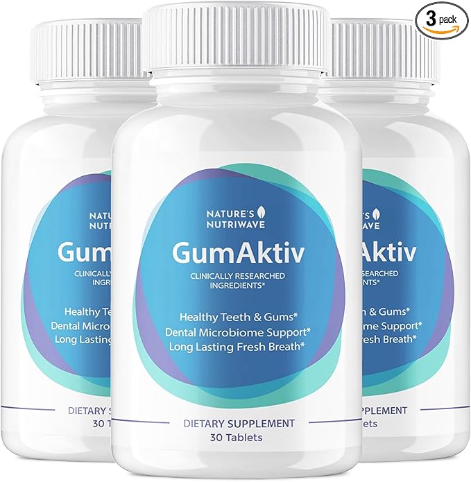 GumAktiv Oral Health Supplement – 3.5 Billion Probiotics, Supports Natural Oral Balance, Cleanses Mouth, Promotes Healthy Gums & Teeth, Non-GMO, Gluten-Free | 30 Tablets, 3 Month Supply