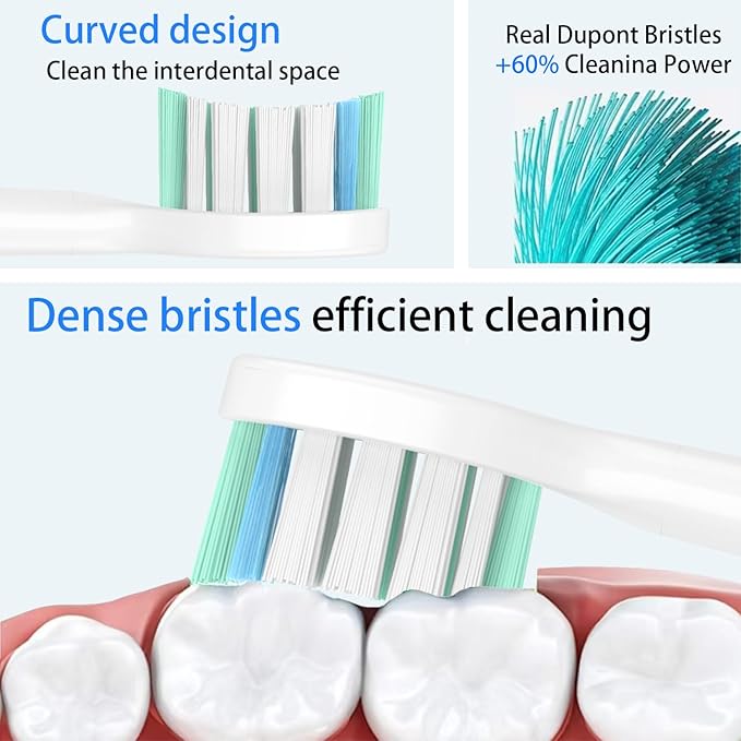 Replacement Toothbrush Heads for Philips Sonicare Replacement Heads, Replacement Brush Head Compatible with Phillips Sonicare Electric Toothbrush, 10 Pack
