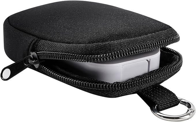 2Pcs Small Makeup Bag, Mini Portable Travel Cosmetic Bag, Soft Neoprene Makeup Pouch with Zipper, Fashion Accessory with Snap Hook, Cute Coin Purse Lipstick Cosmetic Travel Organizer(Black+ White)
