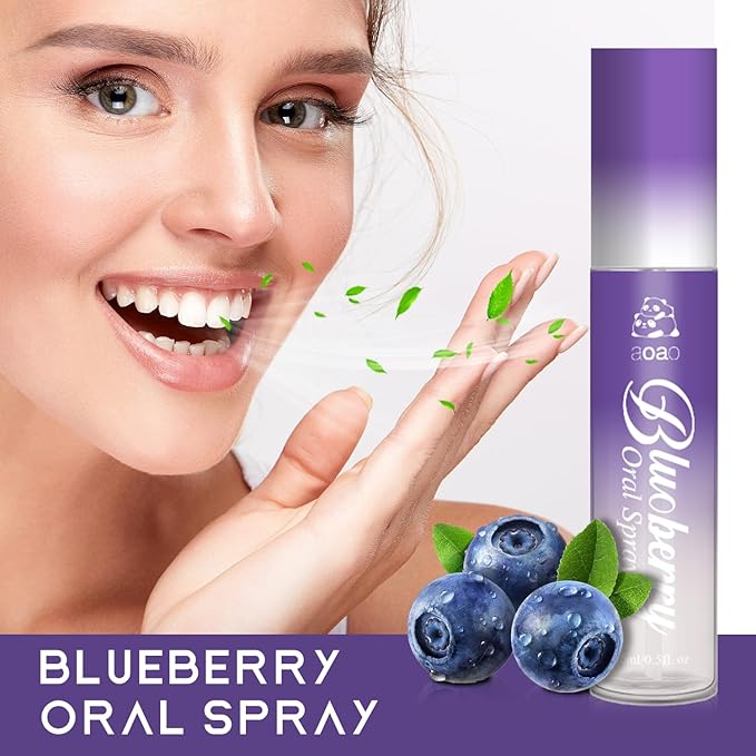 Oral Spray for Adults, Mouth Freshening Spray, Portable Peppermint Oral Freshener, Alcohol & Fluoride-Free Oral Care Mouth Spray, Travel, Dates, Office, Dry & Bad Breath,0.5fl.oz (Pink/Purple/Blue)