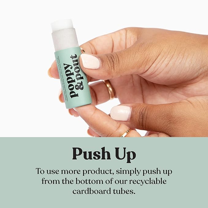 Jumbo Lip Balm Gift Set (3-Pack, Citrus Flavors) | Poppy & Pout All Natural Lip Balms & Moisturizers | Hydrates with Beeswax, Vitamin E, Organic Coconut Oil | Cruelty-Free | Recyclable Cardboard Tube