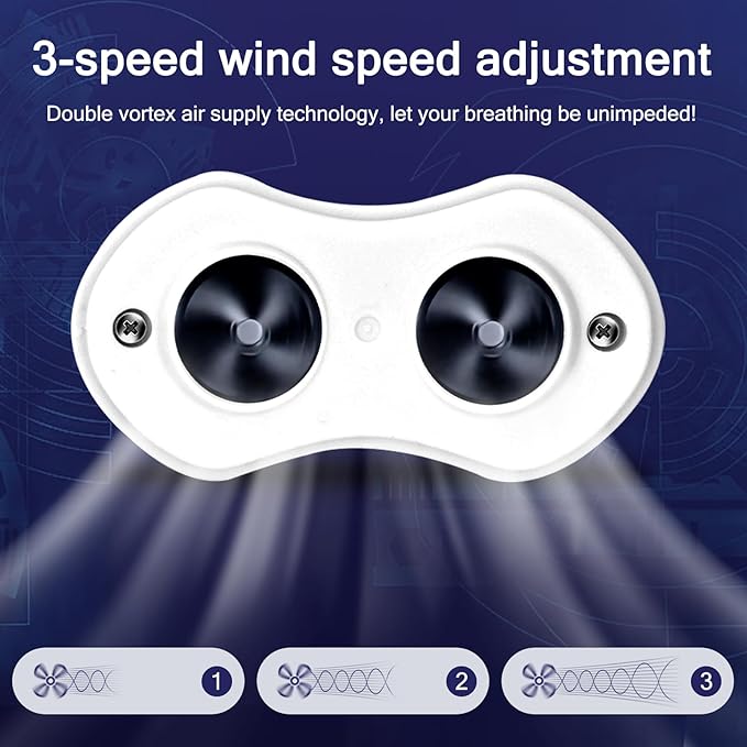 Anti Snoring Device, Adjustable Wind Speed Snoring Solution, Electric Anti Snoring Devices Nasal Dilator Nose Vents Plugs,Stop Snoring Suitable for Men & Women,White