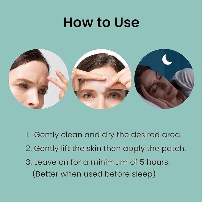 360° Smoother Set, Wrinkle Patches for Forehead, Neck, Smile Line, and Frownline| Korean Skincare with Retinol, Collagen, & Hyaluronic Acid| Overnight Wrinkle Treatment Invisible Tape