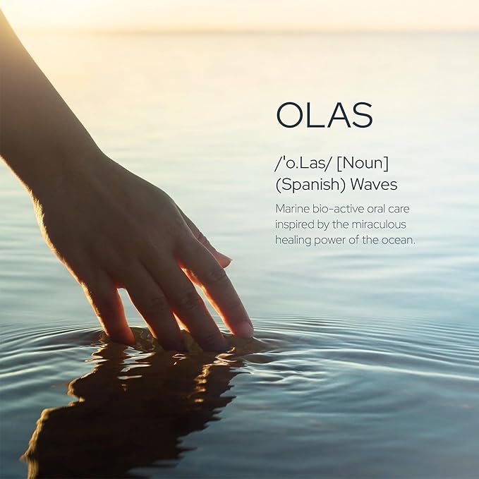OLAS Marine Sea Mint Bio-Active Toothpaste - Fluoride Free Toothpaste - Promote a Healthy Oral Microbiome & Natural Fresh Breath - SLS Free & Dentist Formulated (3.5oz)