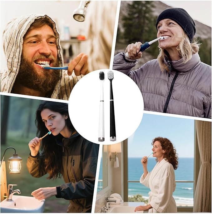 Soft Toothbrush - Manual Bristle Brush for Deep Cleaning | Wide Head Design, Bad Breath Remover & Gentle Gum Care for Women, Men, Students, Couples, Family, Friends, Travel, Home Hygiene