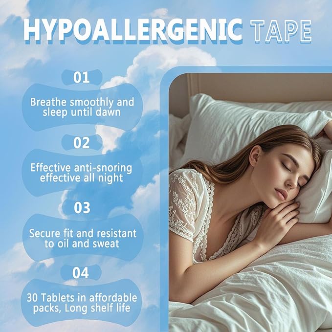 Nose Strips for Breathing (30 Count),Nasal Strips for Snoring,Breath Strips,Nose Strips,Nose Opener for Breathing Sleep,Oil & Sweat Proof High-Adhesive Patch,Better Sleep & Anti Snore,Gentle On Skin