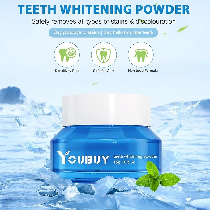 Teeth Whitening Powder, Teeth Whitening Toothpaste,White Tooth Powder,Instant,Stain Removal & Fresh Breath (1)
