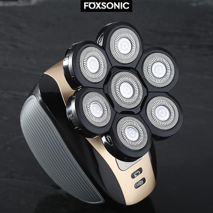 FOXSONIC 7 Blades Compatible with Wyklaus SHPAVVER shaver Head Shaver Replacement Heads 7 Heads for Many Main Brands Electric Shaver Razor Bald Men Head Shaver Blades