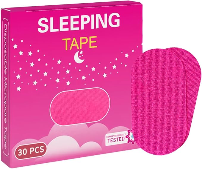 Mouth Tape for Sleeping Women 30 Count Pink Strip Tapes, Gentle