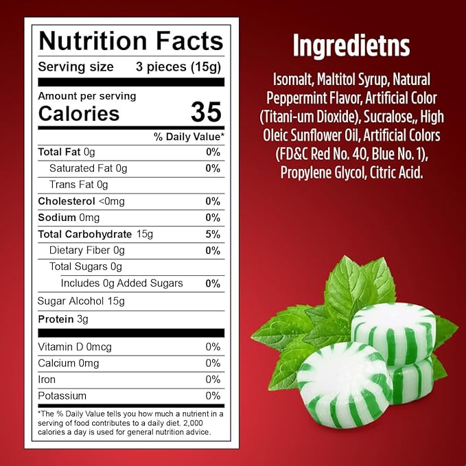 Sweetside Sugar Free Starlight Spearmint Hard Candy, 2lb Pack of Spearmint Mints Individually Wrapped, Mint Hard Candy That’s Great for Sharing, Ideal Sugar Free Treat for Diabetics Lifestyles