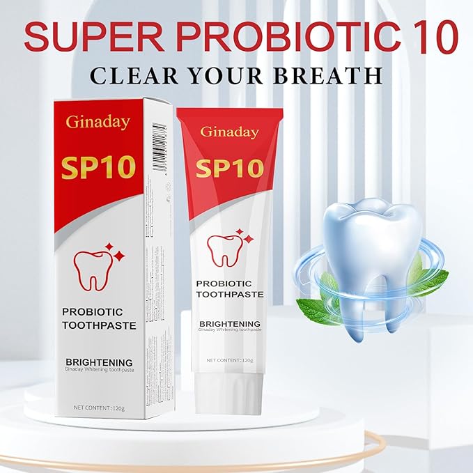 SP10 Probiotic Toothpaste, Deep Cleaning Care Fresh Breath Ultra Whitening SP10 Toothpaste.(1Pcs)