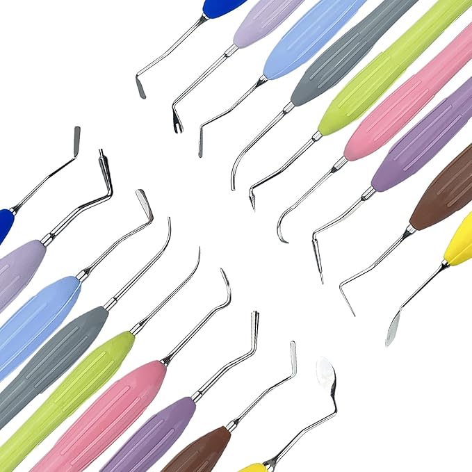 Dental Composite Resin Filling Spatula, YOUYA DENTAL 1PC Resin Filled Restorative Instrument Filler Silicone Handle Spatula Aesthetic Restoration Resin Filler Dentist Tools Dentistry Tools Non-Slip