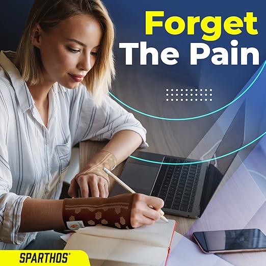 Sparthos Wrist Support Sleeves (Pair) - Compression Wrist Brace for Men and Women - Carpal Tunnel Tendonitis Arthritis Pain Relief Sports Injuries Instability Wrists Palm Hand Pain RSI (Beige-XL)