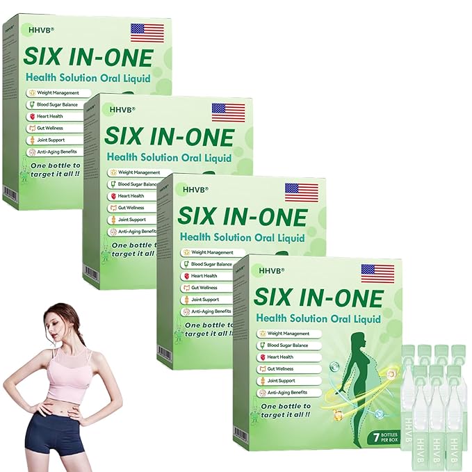 CITYOGA 2025 New Six-in-One Oral Solution, Professional Six-in-One Health Solution Oral Liquid - Promote Intestinal Digestio, Natural Slim Supplement Oral Drops for Women and Men (4)