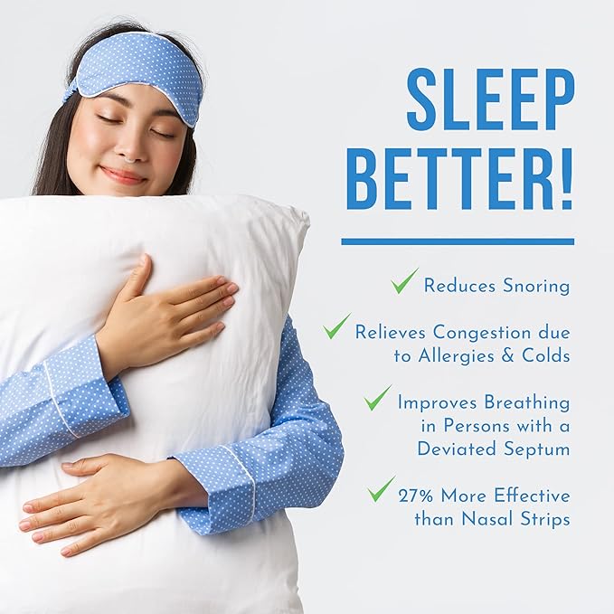 Made in USA! Nasilator Anti-Snoring Devices - Soft and Flexible Nasal Dilators | Improves Breathing & Sleeping | Snoring Solution | Reusable & Better Than Nasal Strips Pack of 4 (Medium)