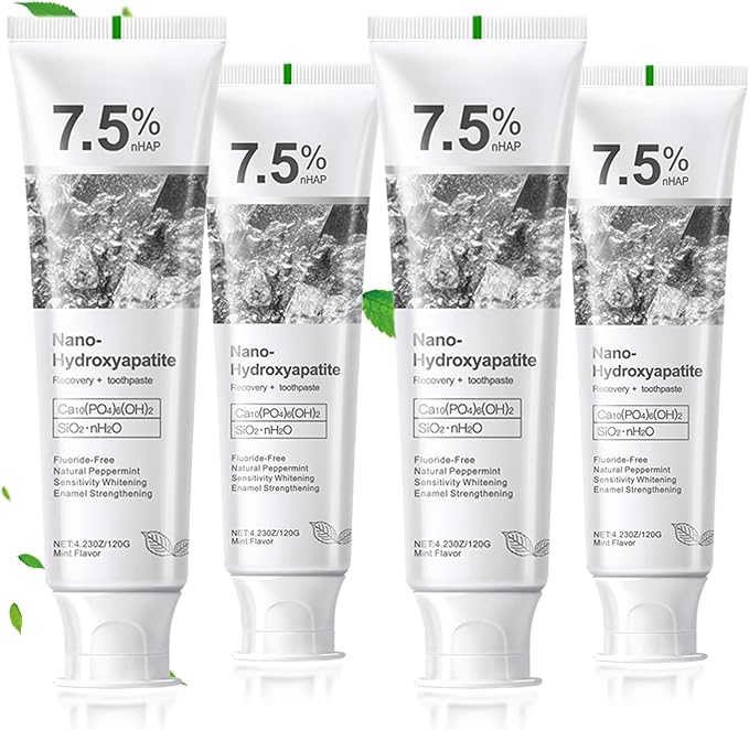 Hydroxyapatite Toothpastes for Enamel Protection and Tooth Strengthening, Gentle Mint, Safe for Sensitive Teeth, Daily Oral Care for Fresh Breath & Oral Health (4)