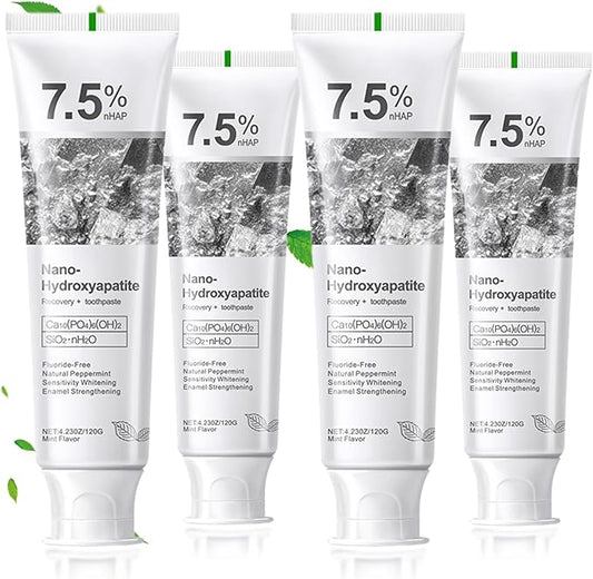 Hydroxyapatite Toothpastes for Enamel Protection and Tooth Strengthening, Gentle Mint, Safe for Sensitive Teeth, Daily Oral Care for Fresh Breath & Oral Health (4)