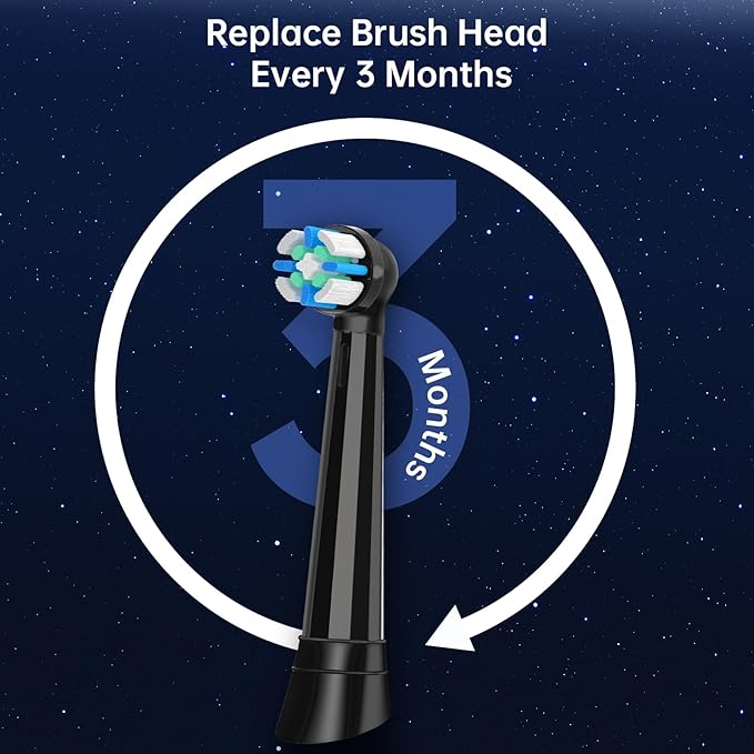 8 Pack IO Replacement Brush Heads Compatible with Oral B iO 2/3/4/5/6/7/8/9/10/Deep Clean Series Electric Toothbrushes, IO Brush Head for Teeth Cleaning (Black)