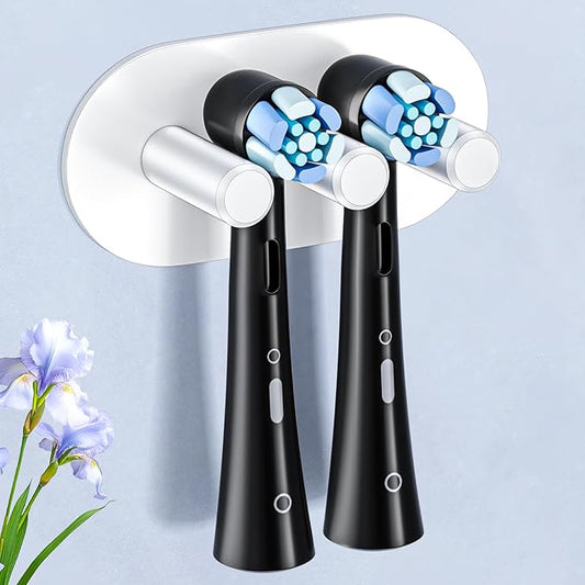 Electric Toothbrush Head Holder, Toothbrush Holders Wall Mounted, Adhesive Tooth Brush Head Holder Organiser, Electric Toothbrushs Holder, Shower Tooth Brushing Holder (White, Small)