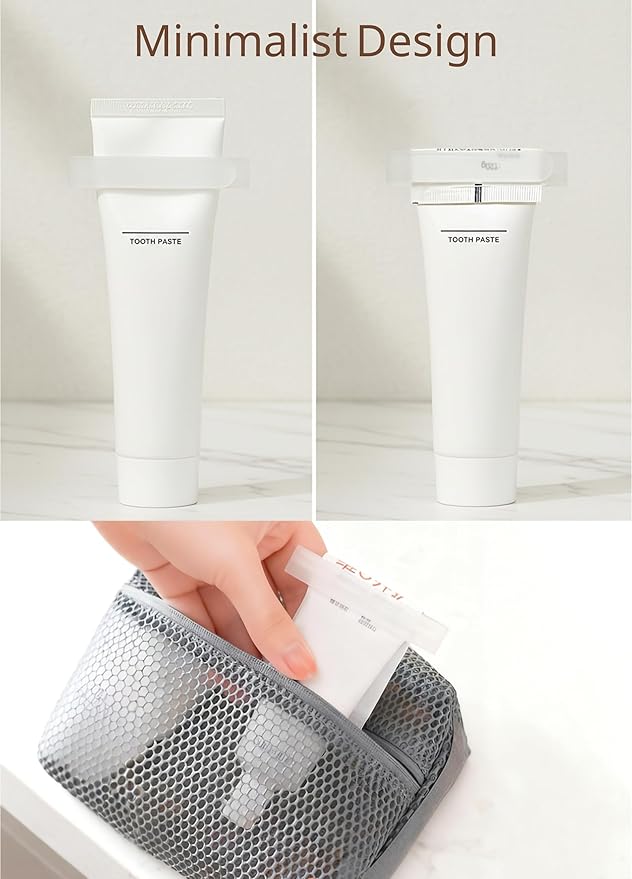 12-Pack Toothpaste Squeezer – PP Toothpaste Tube Squeezers, Toothpaste Dispenser & Tube Squeezer Tool for Bathroom, Works with Creams, Cosmetics in Tubes
