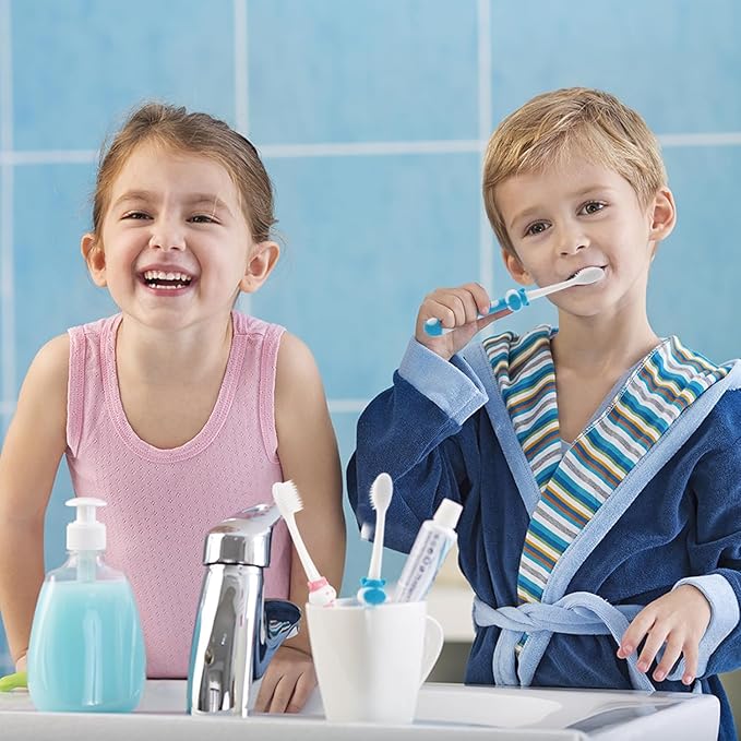 30pcs Disposable Toddler Toothbrushes, Kids Manual Toothbrush Set, Soft Bristles, Age 2+ Children, Individually Wrapped