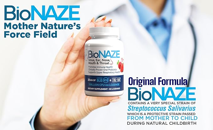 Oral Probiotic BLIS K12 & BL-04 for Sinus, Tonsil Stones, Bad Breath, Post Nasal Drip, Throat, Mouth, Teeth & Gut - Improve Oral & Respiratory Health. Clinically Proven Probiotic Strains 30 ct