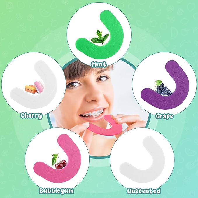 Bite Wafers for Orthodontic Braces - Therapy Wafer Latax Free, Relieve Pain from Braces, Teeth Pain Relief Chewie, Night Mouth Guard Alternative (Bubble Gum, 25 Pcs)