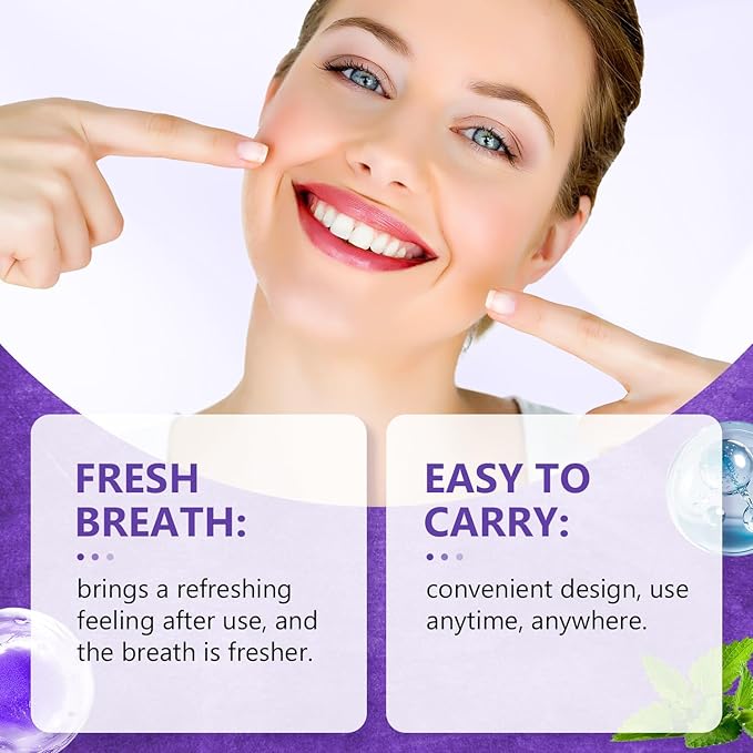 2pcs Probiotic Oral Spray for Long-Lasting Freshness, Alcohol-Free Oral Spray with Probiotics for Breath Care, Probiotic Breath Spray, Convenient Travel-Sized Breath Spray, 20ml/0.68oz