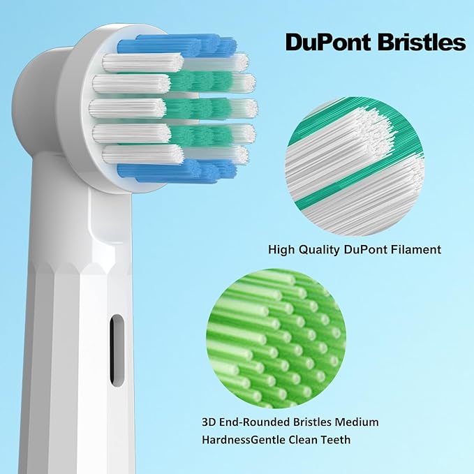Replacement Heads Compatible with Oral B Braun Electric Toothbrush, 16 Pcs Professional Replacement Heads for Oral B Toothbrush, Brush Heads for Oral B Pro 1000/1500/7500/3000/7000/8000/500