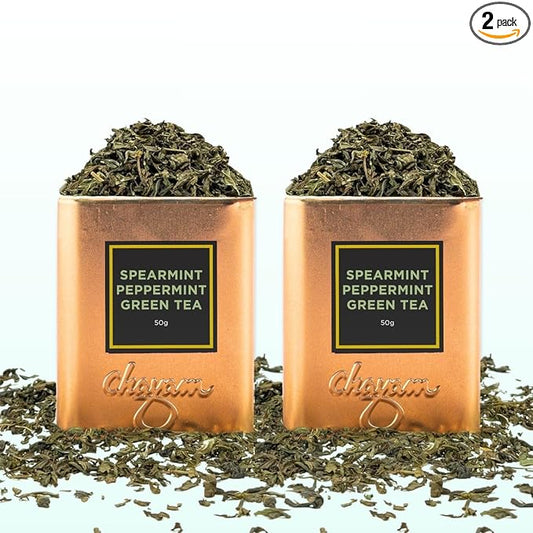 Chayam Moroccan Mint Green Tea – 35g Each | Premium Green Tea| 100% Natural Ingredients and No Added Sugar- Pack of 2