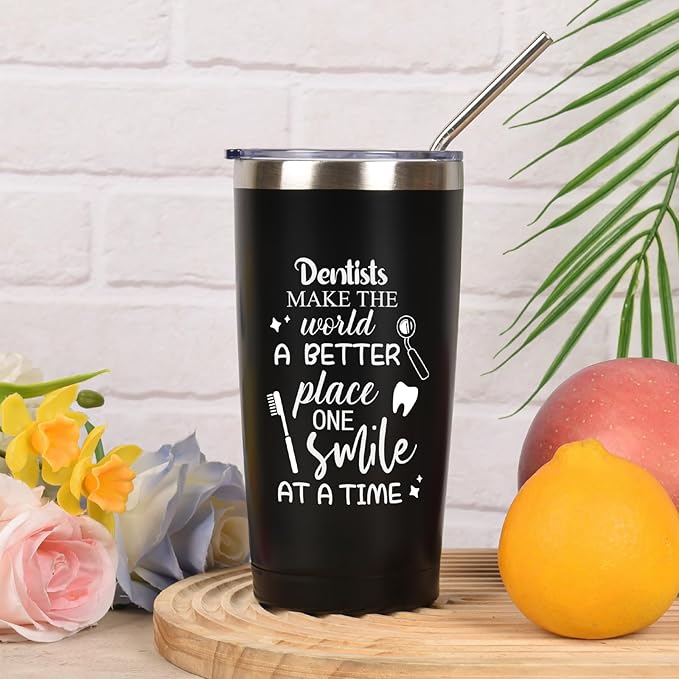 Dentist Gifts for Men Unique Dental Assistant Gifts Funny Dental Hygienist Gift Including Tumbler Mug Socks Badge Reel Holder Makeup Bag Keychain for Birthday Christmas