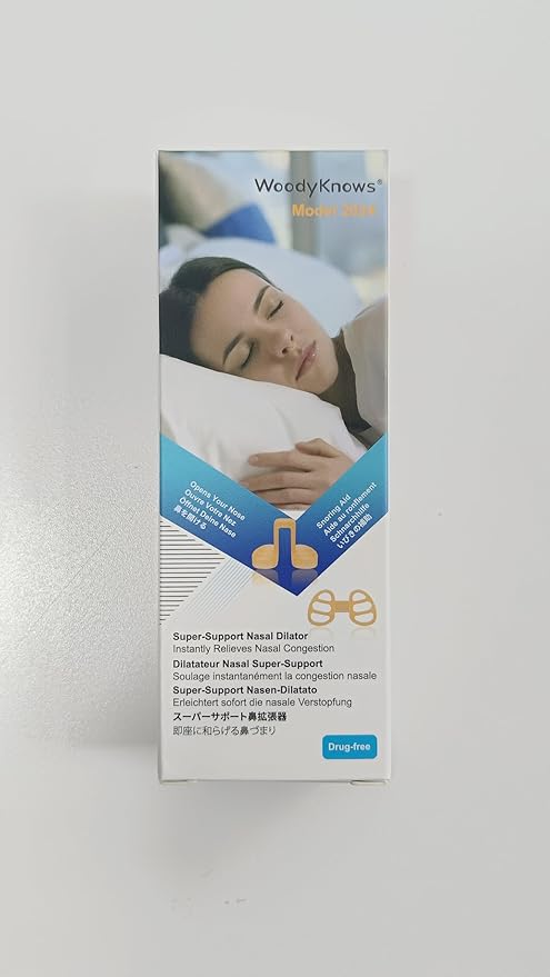 WoodyKnows Super-Support Nasal Dilator, Model Soft and Flexible, Improves Sleep and Sports Airflow, Nasal Congestion and Nose-Related snoring aid (XS 4Pack)