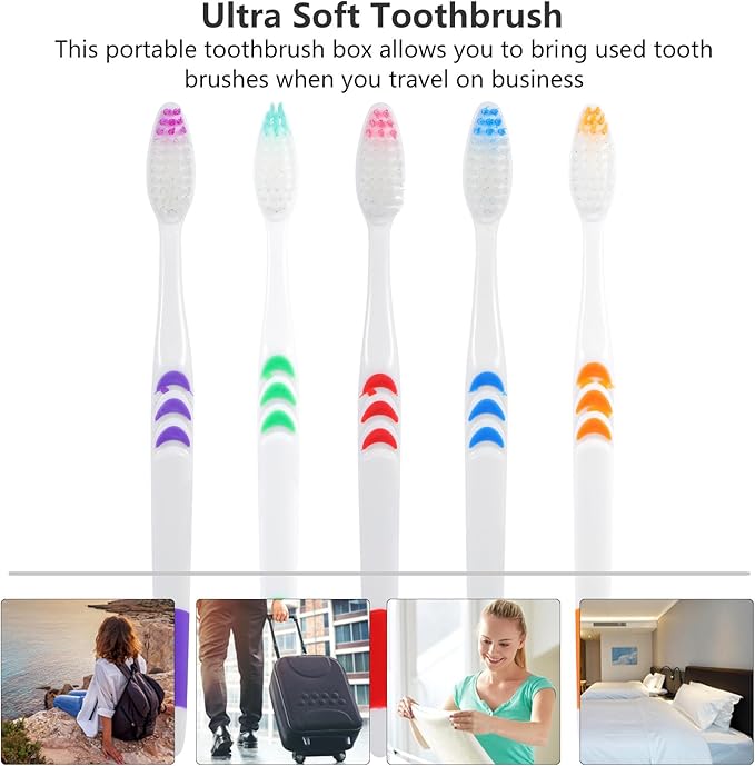 30pcs Disposable Soft Bristle Toothbrushes Bulk Pack for Travel and Home Use Ergonomic Handle Lightweight Portable Oral Care for Hotels and Trips