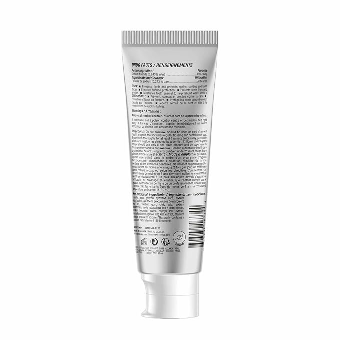 ATTITUDE Enamel Repair Toothpaste with Fluoride, Spearmint Flavor, Vegan & Cruelty-Free, Sugar-Free, Plant & Mineral-Based Ingredients, Clean Oral Care, 4.2 Oz