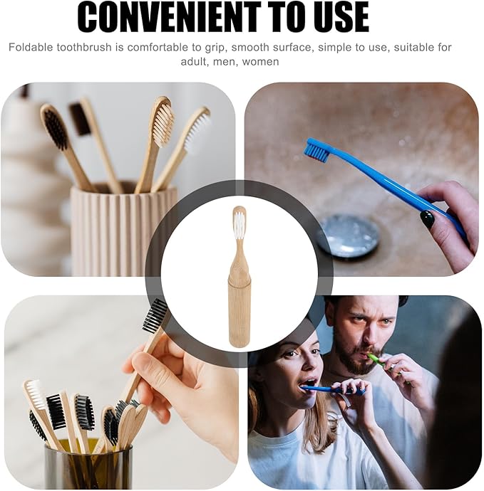 ZUNOXAZ Folding Toothbrush with Soft Bristles and Portable Case Travel Foldable Toothbrush for Adult Oral Care for Traveling Use