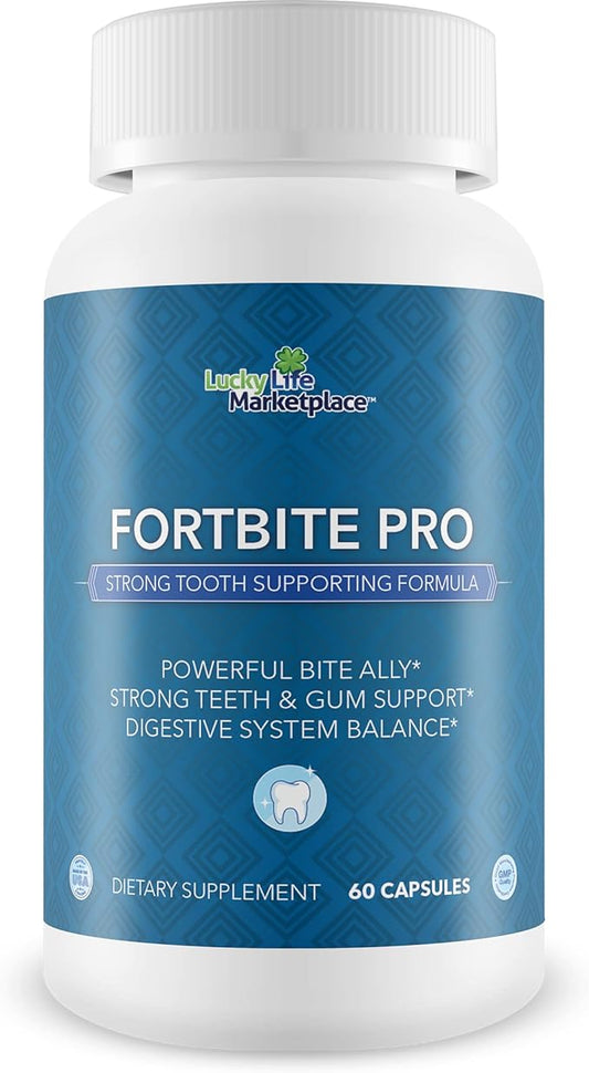 Fortbite Pro - Oral Health Probiotics - Support Healthy Teeth & Gums - Strong Tooth Supporting Formula - Promote Healthy Mouth Bacteria with Multi-Strain Probiotic - Premium Dental Probiotic Care
