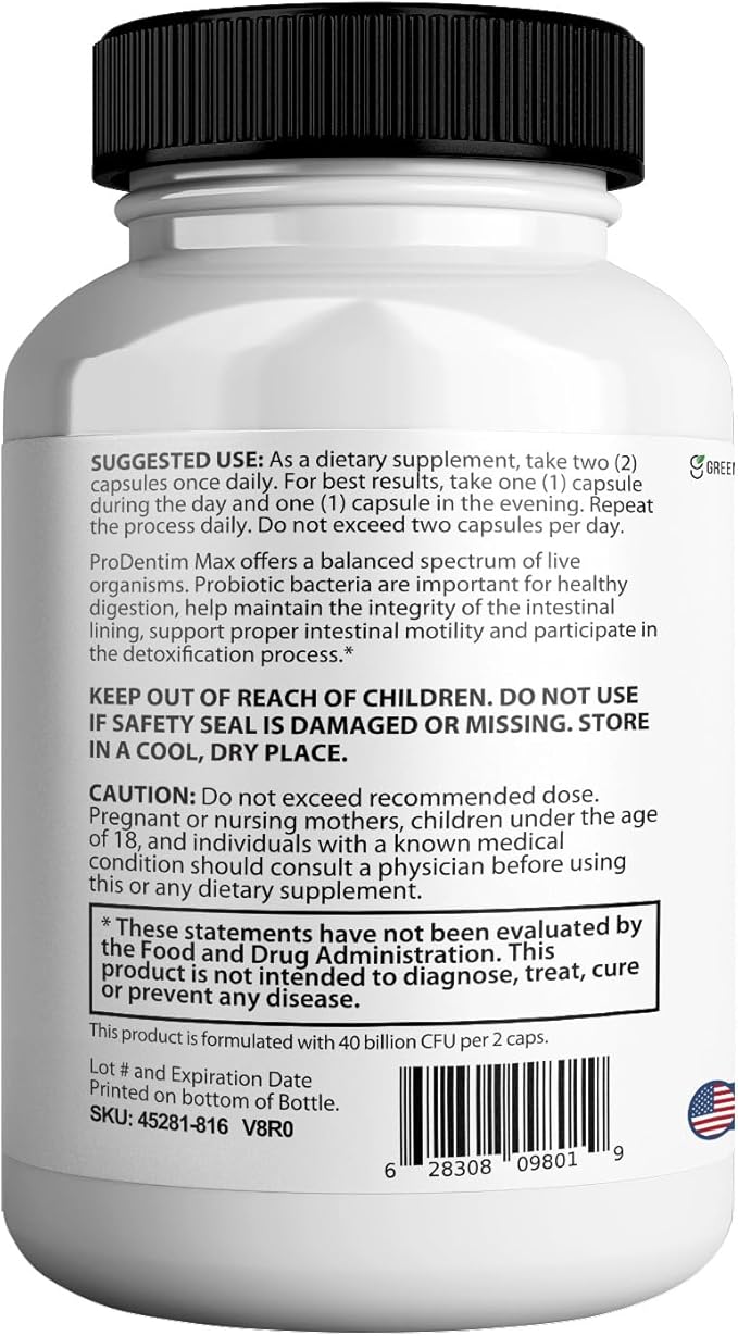 Ultra Healthy Teeth Max Probiotic Supplement, 40 Billion CFU, 60 Capsules, Advanced Oral Health Formula (5)