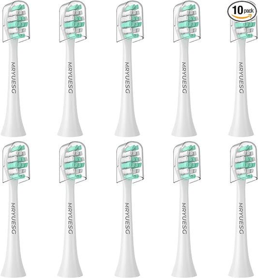 MRYUESG Toothbrush Replacement Heads Compatible with Philips Sonicare, 10 Pack, MRYUESG Electric Brush Head for Phillips Plaque Control