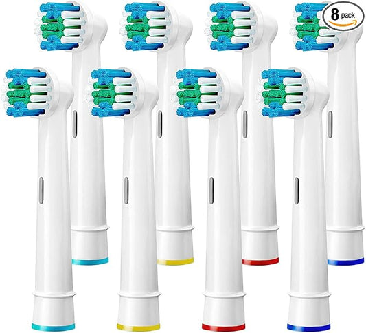 8 Pack Replacement Toothbrush Heads Compatible Brush Heads for Most Braun Oral-B Vitality Professional Care Pro Smart Genius Electric Toothbrushes