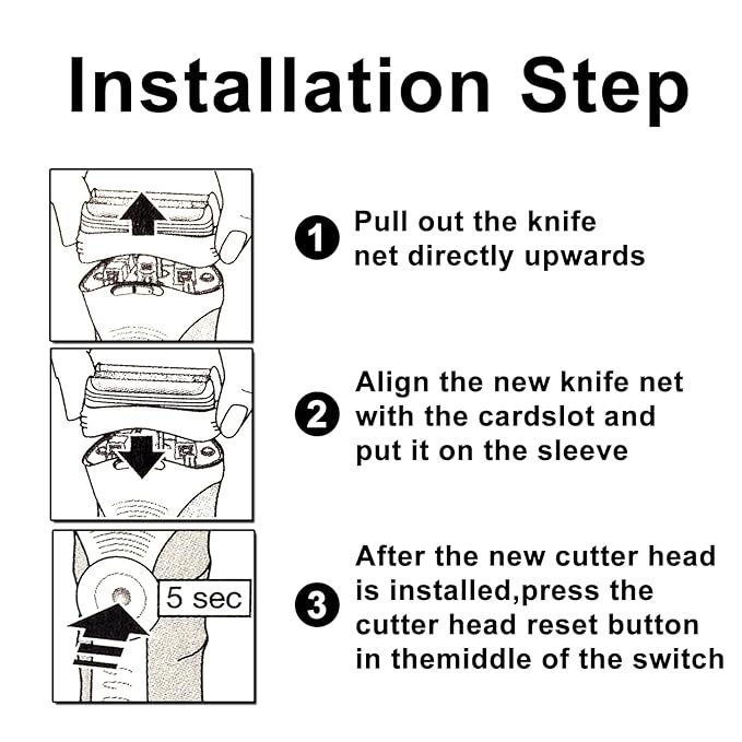 32B Series 3 Electric Shaver Replacement Head Compatible with Series 3 Foil Shaver Replacement Heads with S3 3040s 3080s-4 370cc 3070cc 3000s 3010, 3090cc Etc