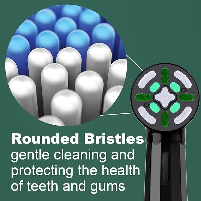 IO Intelligent Cleaning Replacement Heads Compatible with Oral b iO 2/3/4/5/6/7/8/9/10 Series Electric Toothbrush, 8 Pcs IO Brush Heads Compatible with Oral b iO for Sensitive, Deep Clean(Black/White)