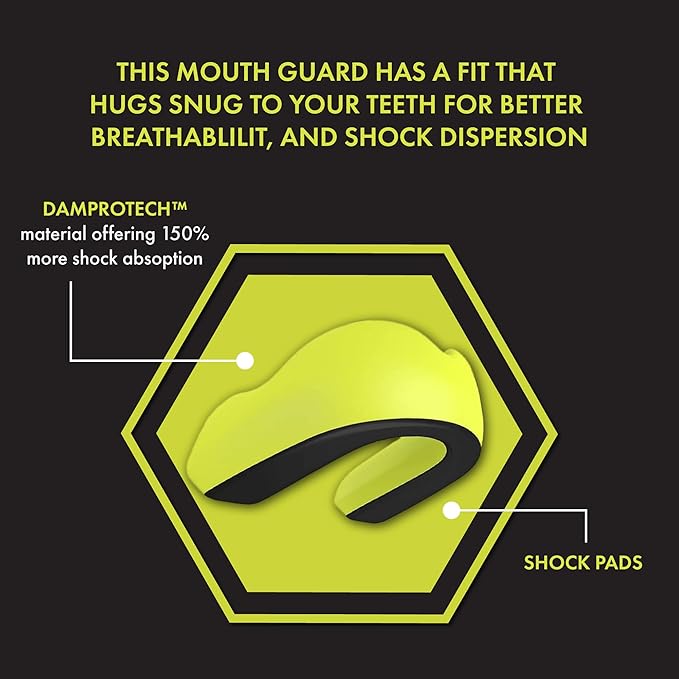 DAMAGE CONTROL Extreme Impact Mouth Guard – Sports Mouthguard for Boxing, MMA, BJJ, Hockey, Rugby, Lacrosse, & More – Mouthpiece for Teeth & Jaw Protection, for Youth & Adults