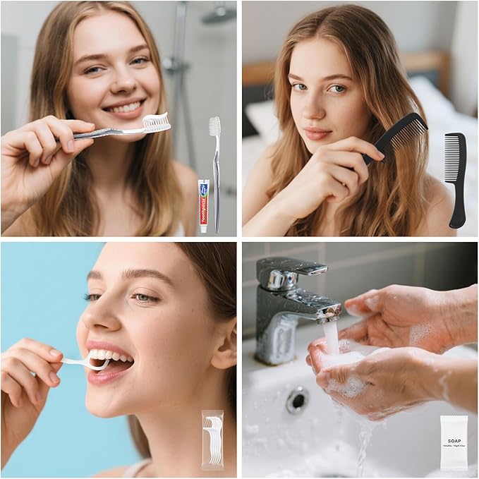 Travel Toothbrush Kit, Hygiene Kit Comes in A Double Sealed Individual Package, Personal Hygiene Kit for Hotel, Camping, Home and Travel (10 Set)
