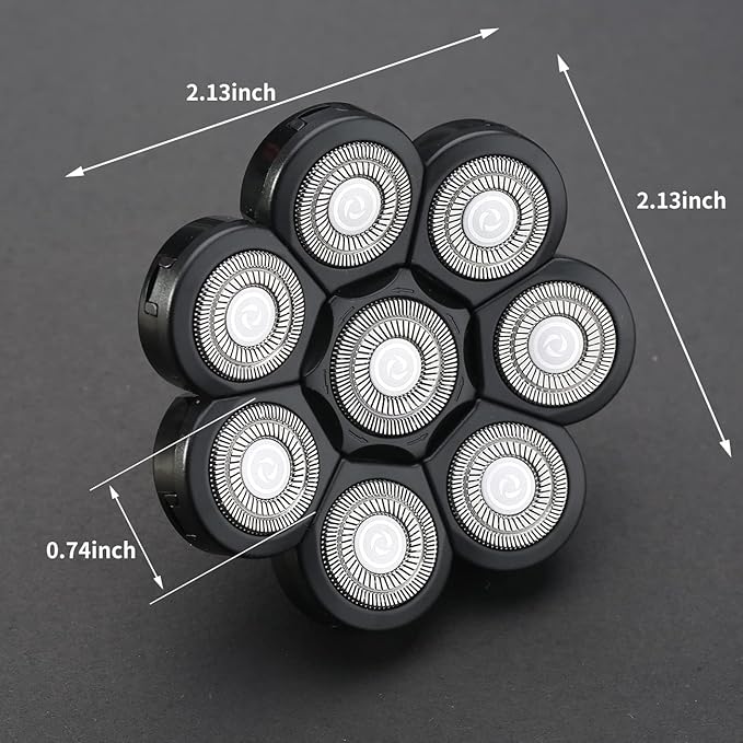 8 Blade Replacement Heads Electric Razor Shaver (8D Black)
