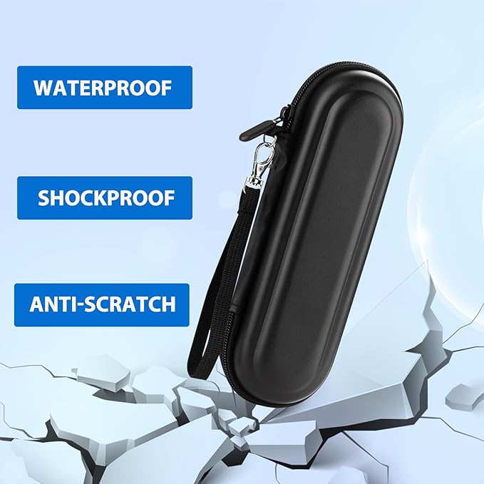 TYSORETY Toothbrush Travel Case for Oral B/Oral-B Pro 1000 1500 5000 7000 & Philips Sonicare 4100 1100 5300 5100 6100/iO Electric Toothbrush, Hard Protective Storage Bag (Black)